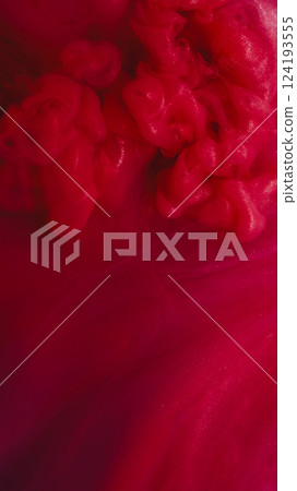 Sparkling fluid. Smoke flow. Red color water surface blend shimmering puff ink blow spray. Art vapor defocused abstract mystic background. Sparkling fluid. Smoke flow. Red color water surface blend shimmering puff ink blow spray. Art vapor defocused abstract mystic background. 124193555
