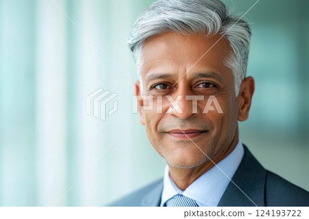 Experienced boss smiling in formal suit Experienced boss smiling in formal suit 124193722