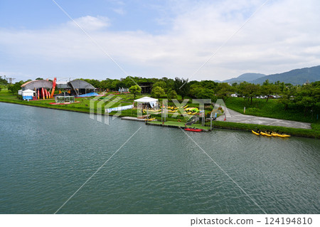 冬山河橋景觀.宜蘭美麗水岸風光.冬山河親水公園 124194810