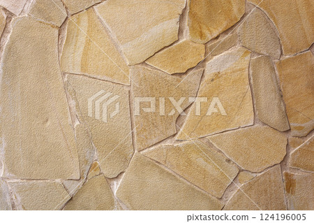 Abstract pattern of finishing material of different shape and different size. Background image 124196005