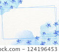 Blue flower illustration 124196453