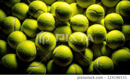 AI image: Lots of tennis balls AI image: Lots of tennis balls 124196531