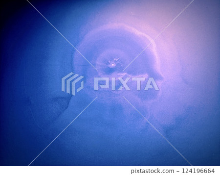 An abstract image resembling the shape of a human face. 124196664