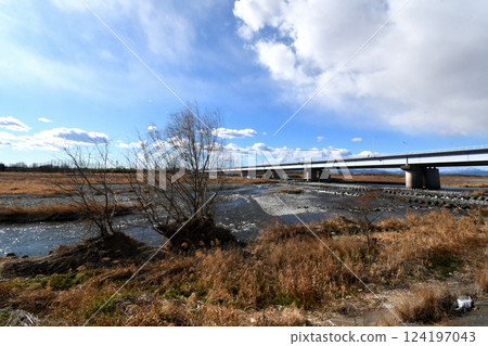 荒川大橋的冬日風景 124197043