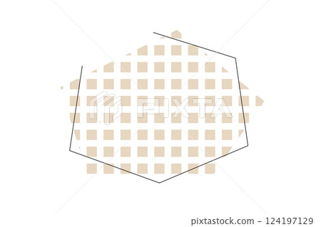 Simple beige checkered frame illustration 124197129