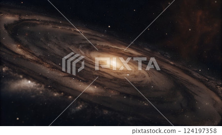 Majestic View of a Swirling Galactic Core Majestic View of a Swirling Galactic Core 124197358