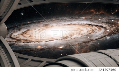 Majestic View of a Swirling Galactic Core Majestic View of a Swirling Galactic Core 124197360