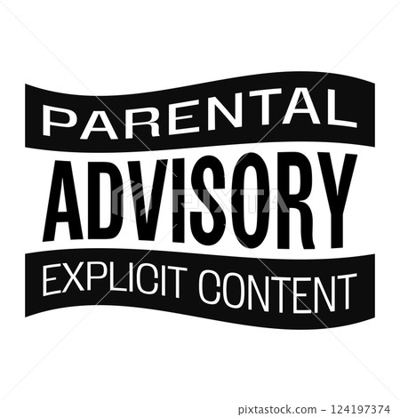 Classic Distorted Parental Advisory Explicit Content Sticker Classic Distorted Parental Advisory Explicit Content Sticker 124197374