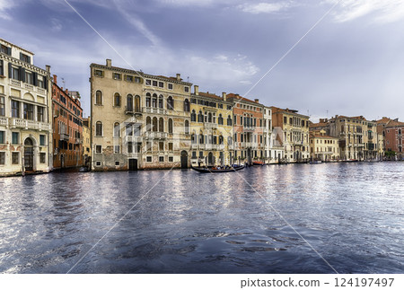 Scenic architecture along the Grand Canal in Venice, Italy Scenic architecture along the Grand Canal in Venice, Italy 124197497