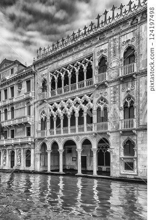 Facade of Palazzo Santa Sofia aka Ca D'Oro, Venice, Italy 124197498