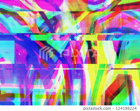 Glitch Art Abstract Pattern in Neon Hues with 90s, Y2K Vibes Glitch Art Abstract Pattern in Neon Hues with 90s, Y2K Vibes 124198224