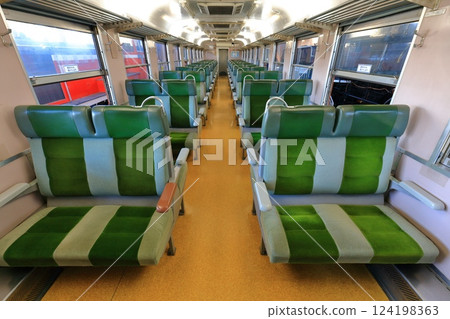 [Ehime Prefecture] Inside an express diesel train at the Shikoku Railway Culture Museum 124198363