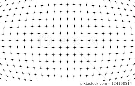 A square of sharp-edged diamonds arranged in a bulging grid. 124198514