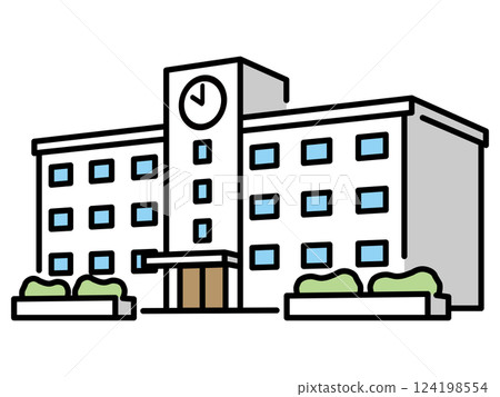 Simple school icon 124198554