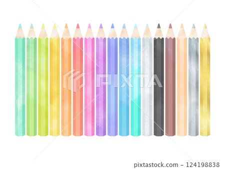 Colored pencil variations with a watercolor touch 124198838
