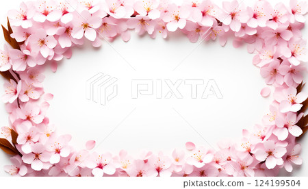 櫻桃花瓣框架 124199504