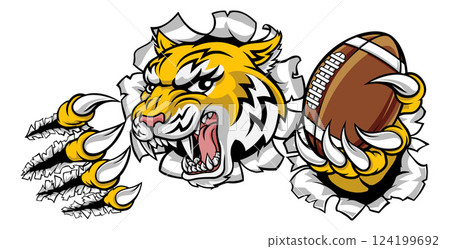 Wildcat Bobcat Bobcats Wildcats Football Mascot 124199692