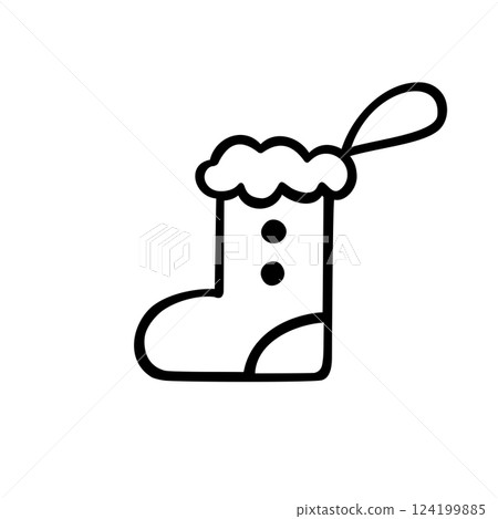Simple illustration material of boots Simple illustration material of boots 124199885
