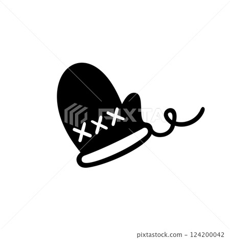 Simple glove illustration material 124200042