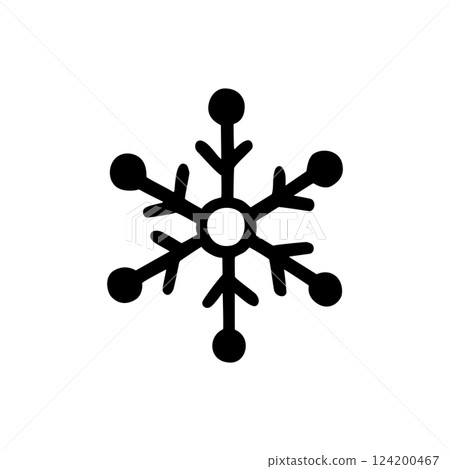 Simple snowflake illustration material 124200467