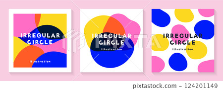 Vivid color loose circle template set 124201149