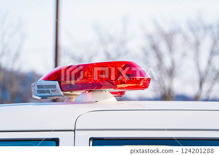 Police car siren light Police car siren light 124201288