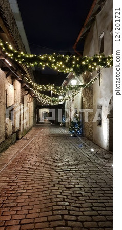 Christmas street in Tallinn Old Town Christmas street in Tallinn Old Town 124201721