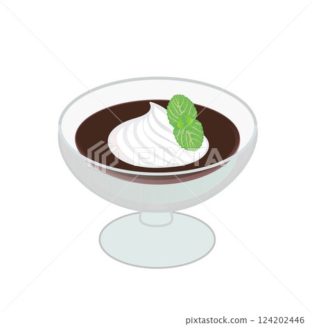 薄荷奶油慕斯插圖 124202446