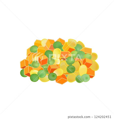 混合蔬菜的插圖 混合蔬菜的插圖 124202451