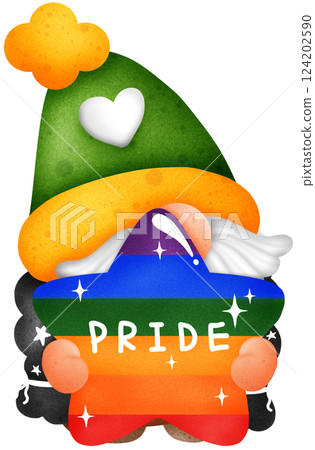 Pride Month Rainbow Gnome Clipart  LGBTQ Celebration Digital Illustration 124202590