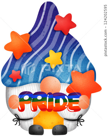 Pride Month Rainbow Gnome Clipart  LGBTQ Celebration Digital Illustration 124202595