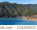 Tenryu River and mountains in winter (Shizuoka Prefecture) 124202637