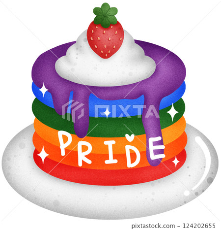 Pride Month Rainbow Food Clipart  Colorful LGBTQ Celebration Dessert Illustrations 124202655