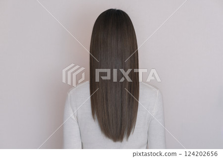Shiny, beautiful, straight long hair 124202656