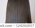 Shiny straight hair updo 124202657