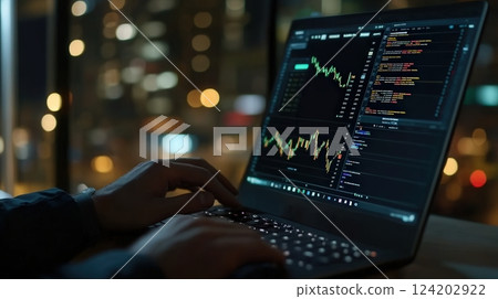 Closeup Screen Of The Laptop Or Notebook Device Closeup Screen Of The Laptop Or Notebook Device 124202922