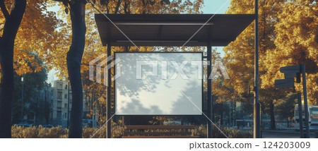 Billboard Construction in the city. An Advertising Mockup 124203009
