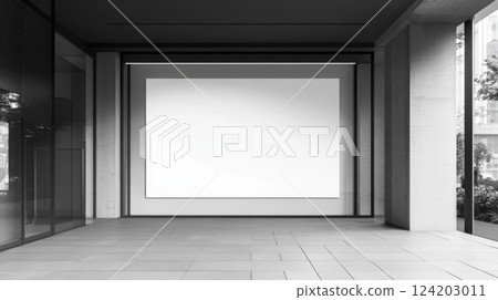 Sign Board Mockup On Building Wall 124203011