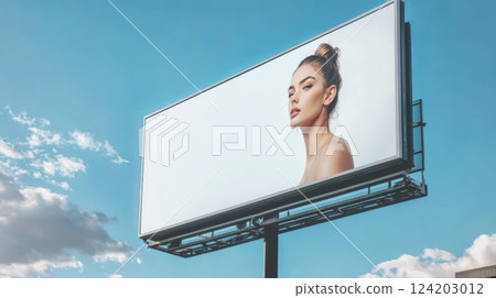 Billboard Construction in the city. An Advertising Mockup 124203012