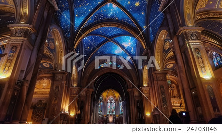 Experience the magical Cathedral with ethereal lighting and a breathtaking atmosphere 124203046
