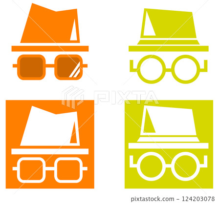 Anonymous detective icon for protecting personal information Anonymous detective icon for protecting personal information 124203078
