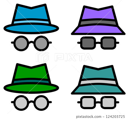 匿名和私人資訊保護秘密圖標 匿名和私人資訊保護秘密圖標 124203725