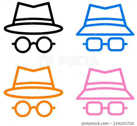 匿名和私人資訊保護秘密圖標 匿名和私人資訊保護秘密圖標 124203726