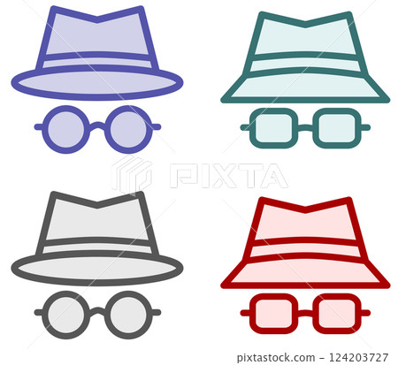 匿名和私人資訊保護秘密圖標 匿名和私人資訊保護秘密圖標 124203727