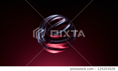 This is an Abstract 3D Sphere enriched with Dynamic Lighting features and stunning Reflections 124203826