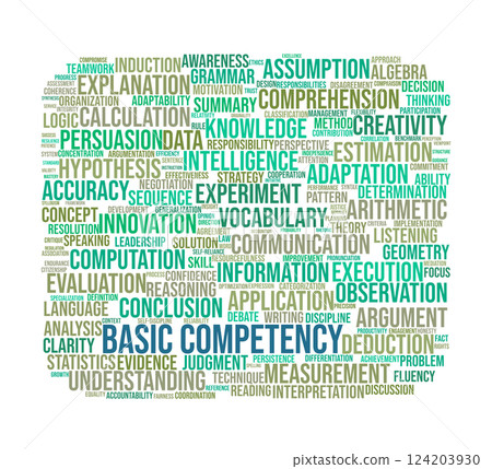 Basic Competency Word Cloud. Essential Terms for Logic, Reasoning, and Problem-Solving Skills Basic Competency Word Cloud. Essential Terms for Logic, Reasoning, and Problem-Solving Skills 124203930