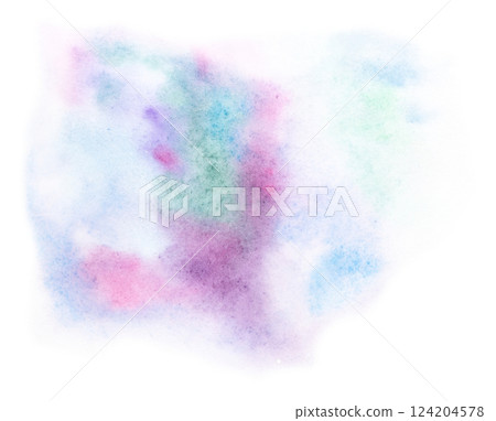 Watercolor pink, light purple and light blue spot, hand painted Abstract wedding element 124204578