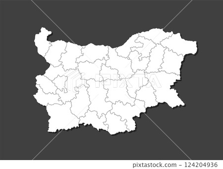 Vector map country Bulgaria divided on regions Vector map country Bulgaria divided on regions 124204936