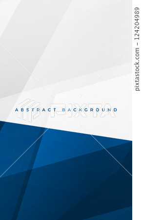 White and blue modern abstract vertical cover background with geometric shapes. 124204989