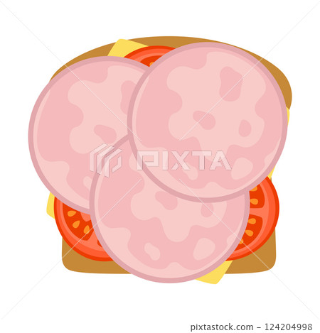 ham sandwich isolated 124204998